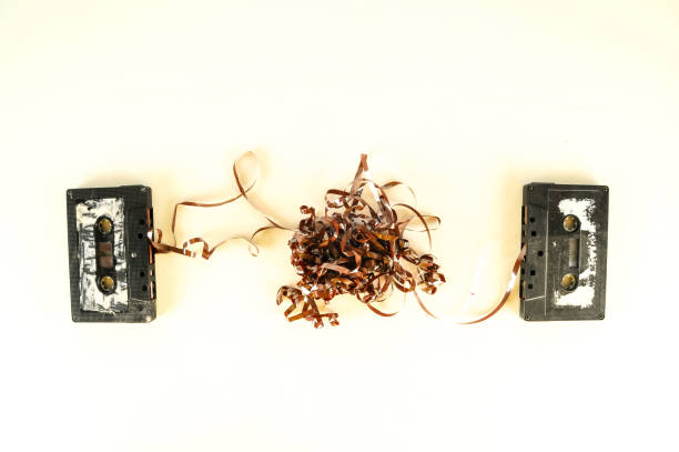 Photo of a selection of old audio cassettes