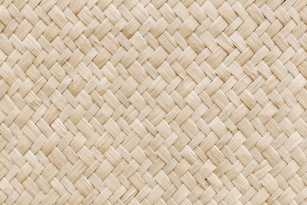 istock Pattern of reed weaving mat with vintage style for background and design art work. 1990077043