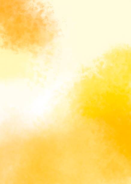 istock yellow watercolor background for design, sunny 1990081765