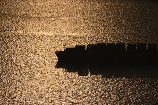boat in the golden sea