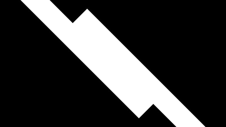 Abstract animated geometric shape Alpha Transparent Channel for video transition. Vertical, horizontal, and diagonal strips move on both sides. Looped animation. 4K resolution.