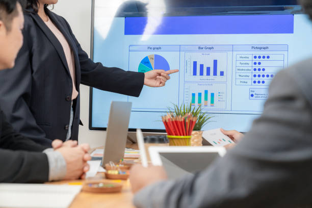 istock The sales team presenting a project to the executive team at the office 1990252287