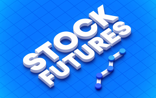 Stock futures trading stock market data chart graph financial analysis and statistics abstract 3D background.