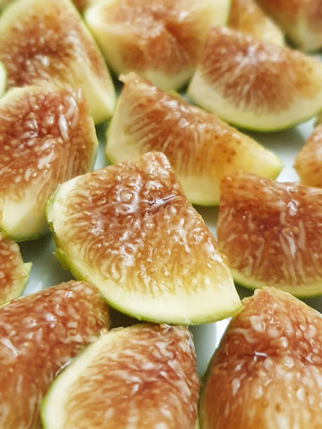 Prickly pear cactus fruit and figs for sale in produce market