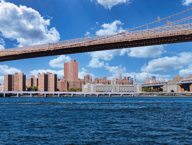 istock Manhattan buildings from the Brookling Bridge 1990288970