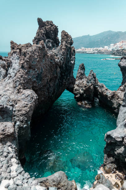 istock natural pool in the mountain rocks coast 1990299111
