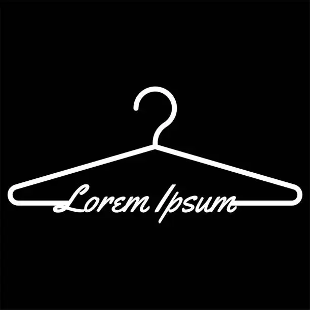 Vector illustration of Simple Minimalist Hanger for Shirt Clothing Apparel Symbol Design Vector