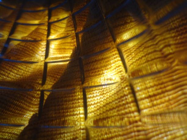 Golden Colored  Abstract Textured Defocused Blurred Modern Template Futuristic Background