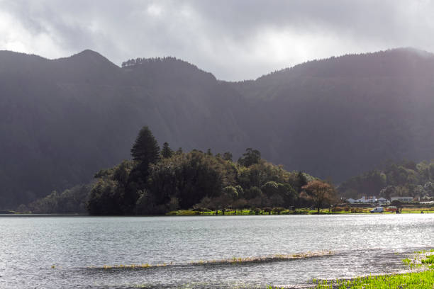 Lake Seven city's São Miguel Island stock photo