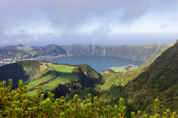 Lake Seven city's São Miguel Island stock photo