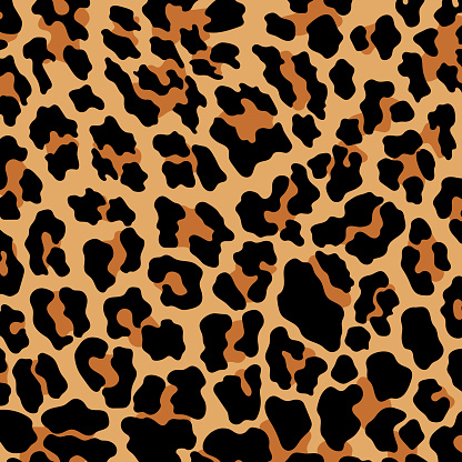 Vector leopard pattern seamless background and printing or home decorate and more.