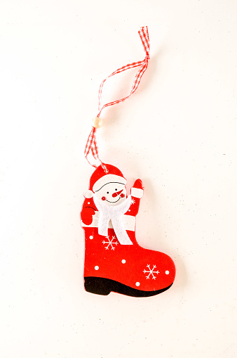 Vinatge Christmas decoration on a white background