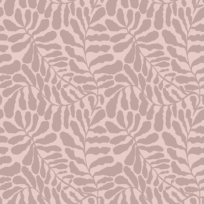Abstract geometric art brown and beige textile floral design in Fauvist style style. Vector hand drawn print with scandinavian cut out elements. Vector endless illustration