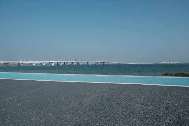 Runway and cross sea bridge