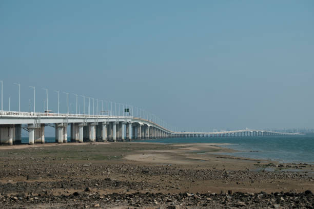 istock Cross-sea bridge on the beach 1990506612