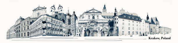 istock Contemporary art design or collage about Krakow 1990509781