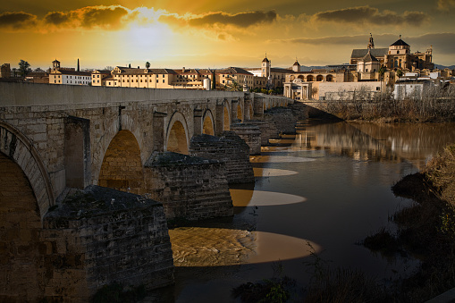 Puente Romano in the Spanish city of Córdoba, also called Puente Viejo, is a bridge over the Guadalquivir built by the Romans after the Battle of Munda. Spanien