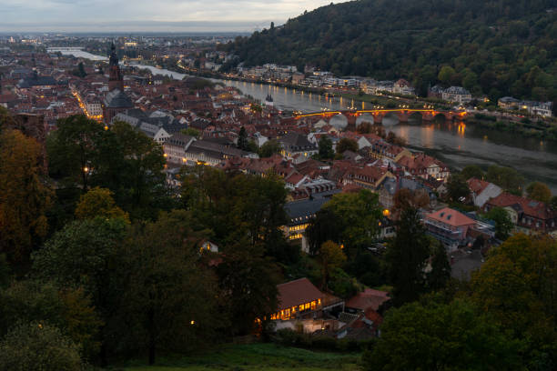istock Germany, Heidelberg landscape old town nocturne 1990573306