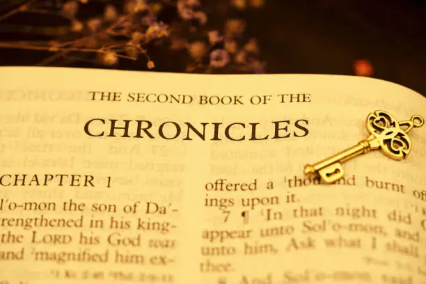 The Holybible book of The second book of Chronicles Index for background and inspiration vintage lighting