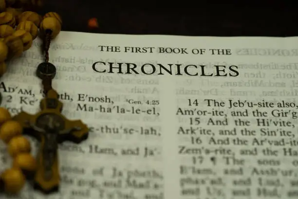 The Holybible book of The First book of Chronicles Index for background and inspiration vintage lighting