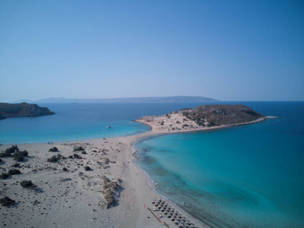 istock Aerial view of the Simos beach 1990638610