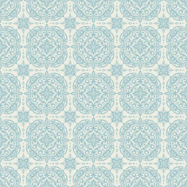 Vector illustration of Seamless pattern with classic ornament