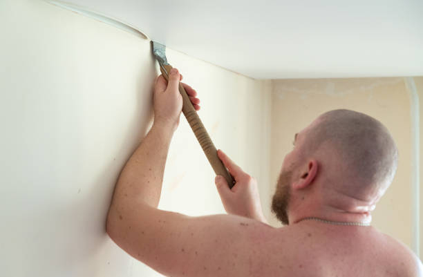 istock The worker stretches the suspended ceiling. 1990693188