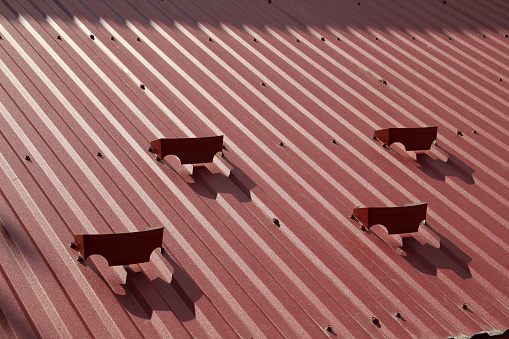 A profiled metal sheet is used to cover the roof