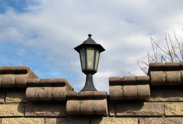 Street lamps in retro style in the old town