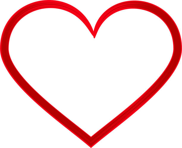 istock Brush Stroke Heart frame. Art heart border icon. Symbol of love. 1990762823