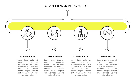 Sports and Fitness Infographic Template - Athlete, Exercise, Health, Performance