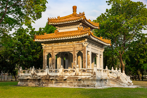 old historical temple at the public park