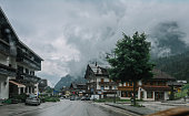 driving through small villages in the Alps