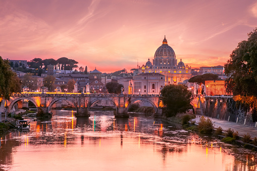 View of St. Peter's Basilica in Vatican City