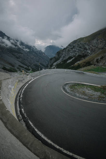 istock winding curve at the Passo dello Stelvio 1990963541