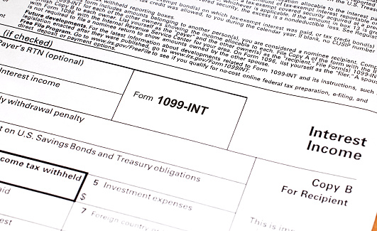 Form 1099-INT Interest Income tax reporting form