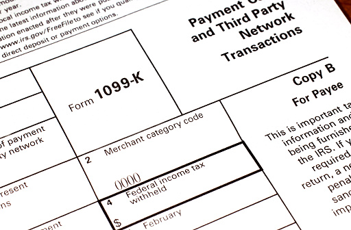 Form 1099 K Merchant transaction record