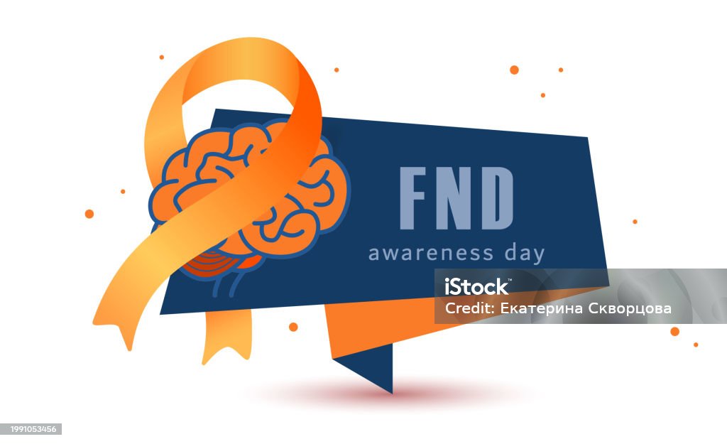 Fnd Svg Fnd Awareness Day Vector Illustration Brain And Ribbon Banner Stock ...