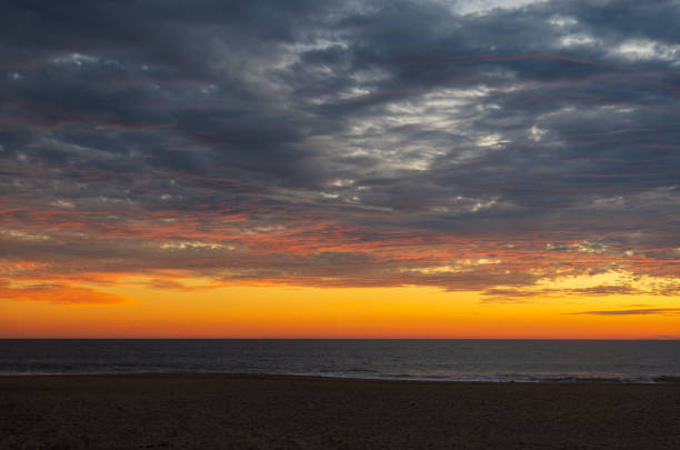 A Sunset background at Ixtapa Zihuatanejo beach, Mexico, with space for text