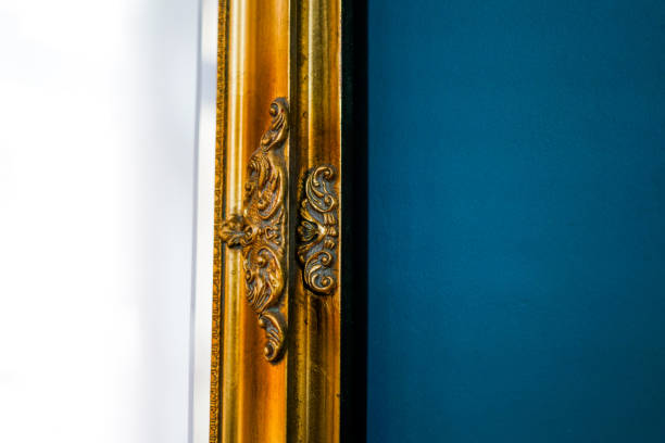 istock Piece of vintage golden frame as a background. 1991076006