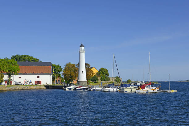 Port in Karlskrona. Karlskrona is an outstanding example of a late-17th-century European planned naval city, Sweden, Unesco Heritage Site