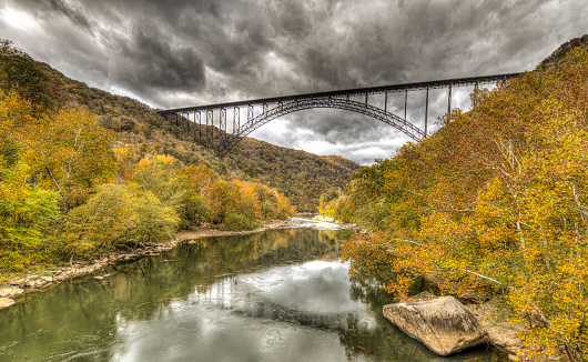 New River Gorge Bridge in the Fall. New River Gorge National Park, WV