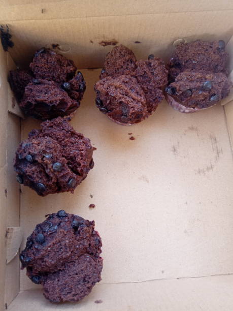 Chocolate flavored steamed sponge cake in box