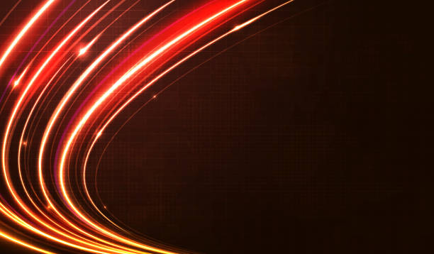 istock Red light streak, fiber optic, speed line, futuristic background for 5g or 6g technology wireless data transmission, high-speed internet in abstract. internet network concept. vector design. 1991544356