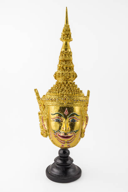 istock Thai gold god head model with stand. 1991571158