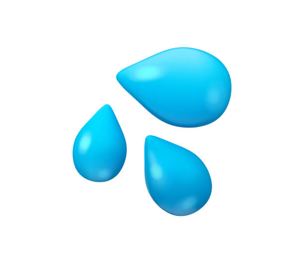 bildbanksillustrationer, clip art samt tecknat material och ikoner med water drops vector 3d icon - svett