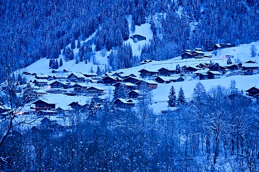 Downhill skiers in Winter Park, Colorado December 30, 2018