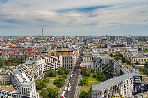 Berlin Germany, high angle view city skyline at Potsdamer Platz