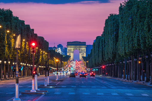 Typical apartment buildings in Paris France.