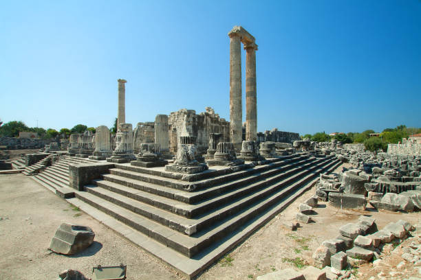 Antique ruins. Turkey, Temple of Apollo. Ancient Greece.